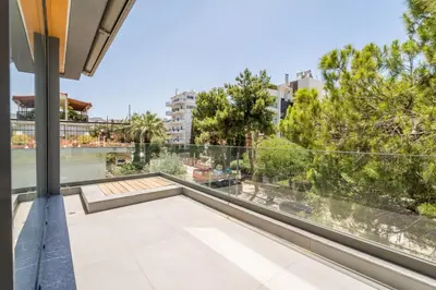 a view from the balcony of a house at Glyfada Gem - 3BD apartment in Athens