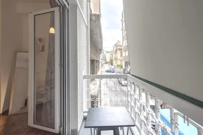 a bench on the balcony of a building at Your perfect choice for stay in Athens in Athens