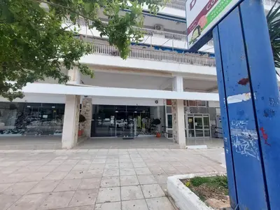 an outside view of a building at Studio By The Beach 2 in Saronida