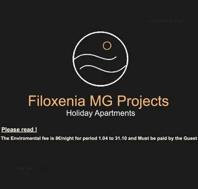 a logo for the floxinemia mg projects holiday apartments at Filoxenia MG Projects Acropolis Dimitrakopulou in Athens