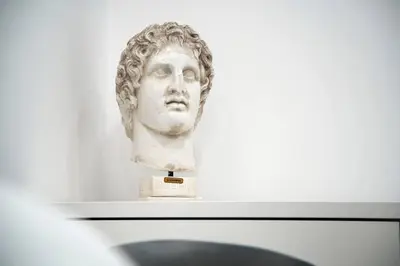 a bust of a man sitting on top of a shelf at Private Athens Retreat VIPGreece in Athens