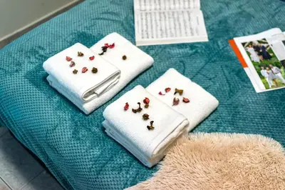 a table with white napkins with tinyclipsasteryasteryasteryasteryasteryasteryastery at Athens Luxury with Amazing View in Athens