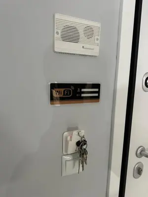 a door with a air conditioner on a wall at Casa Di Leandro in Athens