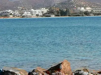 a large body of water with buildings in the background at Sea View Serenity in Athens in Anavissos