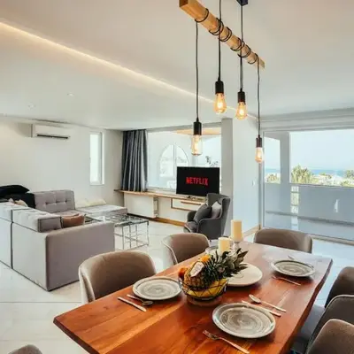 Grand Sea View Apartment 3' from Kavouri Beach