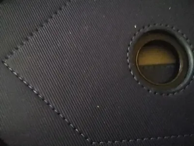 a close up of a metal object with a hole at Metaxourgeio in Athens