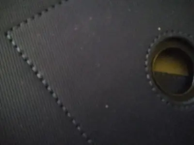 a close up of a metal object with a hole at Metaxourgeio in Athens