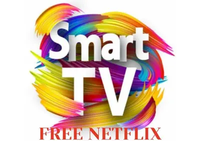a sign with the words smart tv with a rainbowirled at Triple A - Psiri Fruit Market Artistic Studios - FREE Parking in Athens