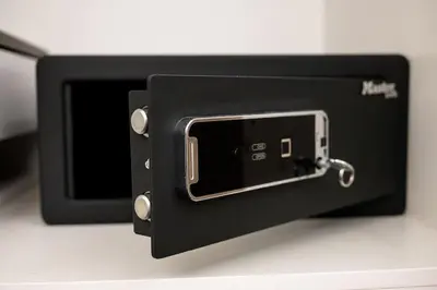 a black microwave oven with a door open at Fix Central Athens Nomads in Athens