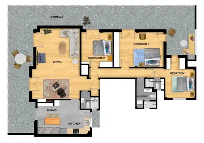 a floor plan of a house at Almost A Penthouse But Better W Acropolis Glimpse in Athens