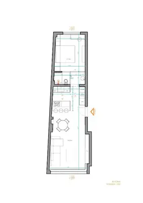 a floor plan of a house at YPSILON Apartment in Athens
