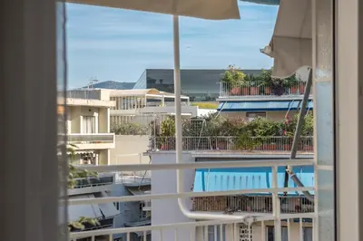 a view from a window of a building at Brand New Luxury Apt Below Acropolis in Athens