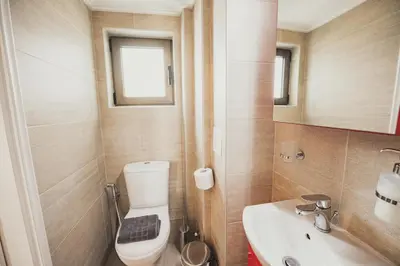 a bathroom with a toilet and a sink at Tsakalof 10 Veranda in Athens