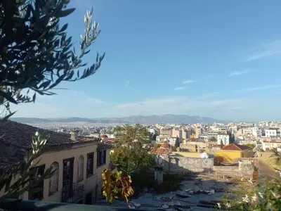 a view of the city from the top at Nanny's Guest House in Plaka in Athens