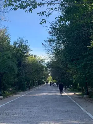 a group of people walking down a street at ARIS- The Urban Retreat in Athens