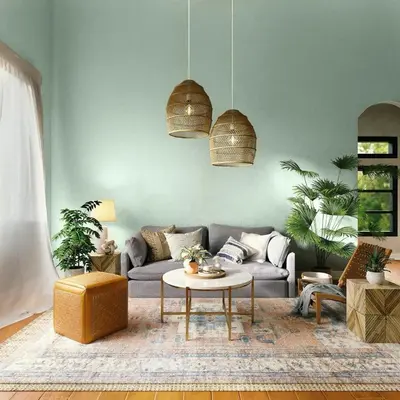 a living room with a couch and a table at Island Private Apartment in Athens