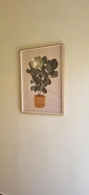 a picture of a plant on a wall at Bohemian Apartment Near The Museum And Exarchia in Athens