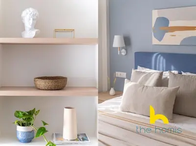 two images of a bedroom with a bed and a picture of a room at Koukaki Elegance - Athenian Retreat near Acropolis in Athens