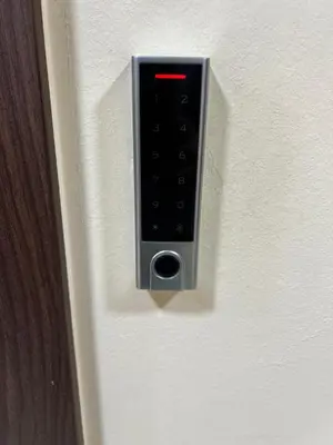 a close up of a door with a remote control at Agatha-3 in Piraeus