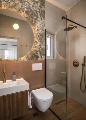 a bathroom with a toilet and a sink and a shower at Rooftops of Athens - Vathi Studio Jacuzzi & View in Athens