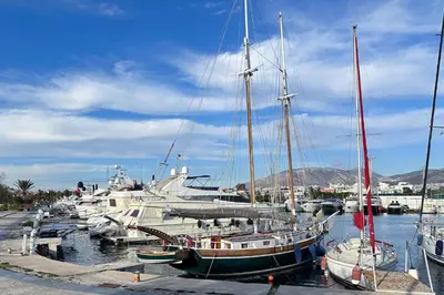 a group of boats are docked in a marina at Riviera Escape Penthouse Suites in Athens