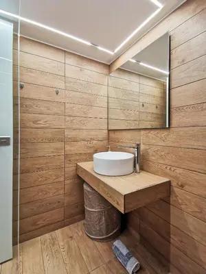 a bathroom with a sink and a mirror at Contemporary 2BD apt with terrace Historic center in Athens