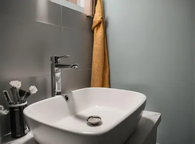 a bathroom with a white sink in a room at Luxsuite Premium with Panorama Rooftop in Athens