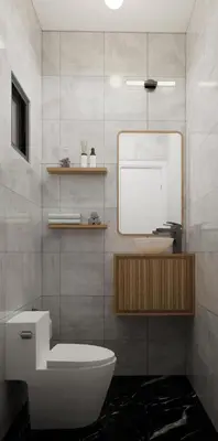 a bathroom with a white toilet and a mirror at The Acropolis Penthouse in Athens