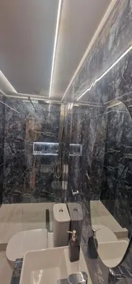 a bathroom with a toilet and a sink at New Luxury Studio, Near Hilton, Central , Ventiri Suite 7 in Athens