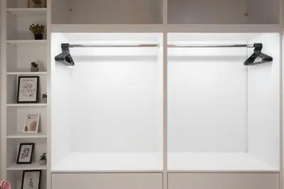 a sliding glass door with lights in a room at 