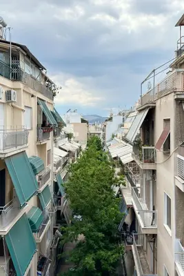 an overhead view of an alley between buildings at Athina in Athens 5 min to Metro Station in Athens