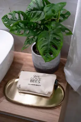 a tray with a napkin on a table with a plant at LIV - Marvelous Apartment Near Acropolis in Athens