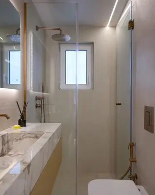 a bathroom with a shower and a sink and a toilet at Margie Luxury suite in Athens