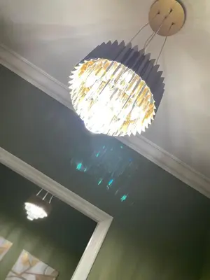 a chandelier hanging from the ceiling in a room at my HOME in Athens