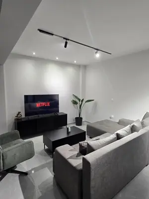 a living room with two couches and a tv at Comfort SpataAir Stay in Spáta