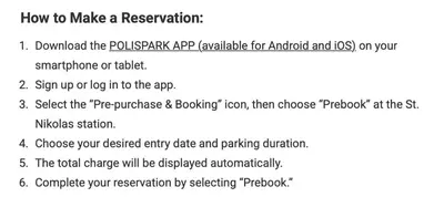 a screenshot of a document describing how to make a reservation at Pame Rentals - 2BD Modern Home Steps from Pasalimani in Piraeus
