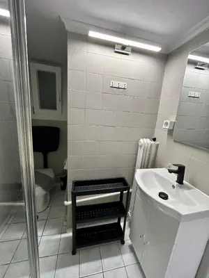 a bathroom with a sink and a toilet at The Central Athens Thission in Athens