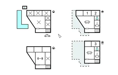 a set of diagrams showing the proportions of a building at Gorgeous Home In Lagonisi With Wifi in Lagonissi