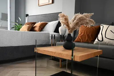 a living room with a couch and a coffee table at Sokratous house in Athens