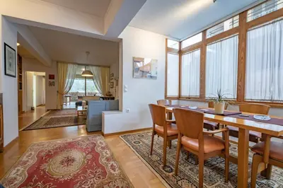 a dining room with a table and chairs at 3BRM Flat in Chalandri - Near Metro by ΜΡS in Athens