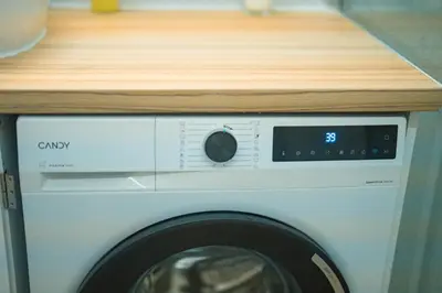 a counter on top of a washing machine at Ma de Bright Stay Attiki Metro in Athens