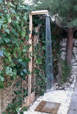 a garden hose hooked up to a ivy covered wall at Lagonissi Summer House in Lagonissi