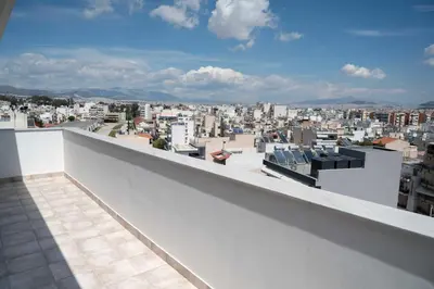 a view of a city from the roof of a building at Top-Floor Retreat in Piraeus-H5 in Piraeus