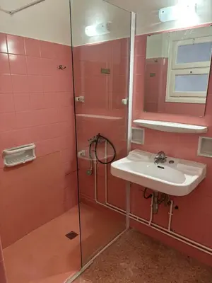 a bathroom with a sink and a shower at Berry room 2 in Athens