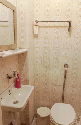 a bathroom with a toilet and a sink at La Boheme stylish Flat i in Athens