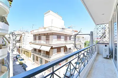a view from the balcony of a building at 2 Bedroom Apartment near Piraeus Port B1 in Piraeus