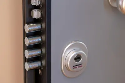 a close up of a door with a knob at Cozy Bright apartment next to Acropolis! in Athens