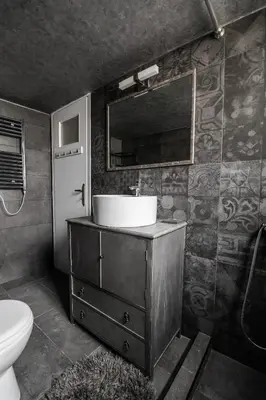 a bathroom with a sink and a mirror at Athens Serenity in Athens