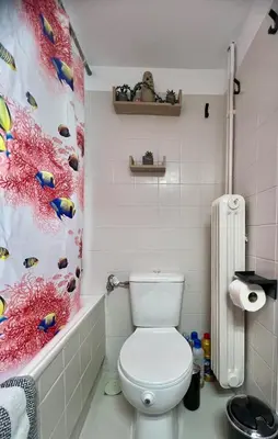 a bathroom with a toilet and a bath tub at Yiayias home - Retro tranquility near Syntagma in Athens