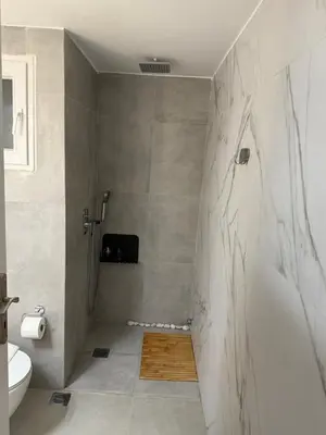 a bathroom with a shower and a tub and a toilet at The Athenian Chic in Athens